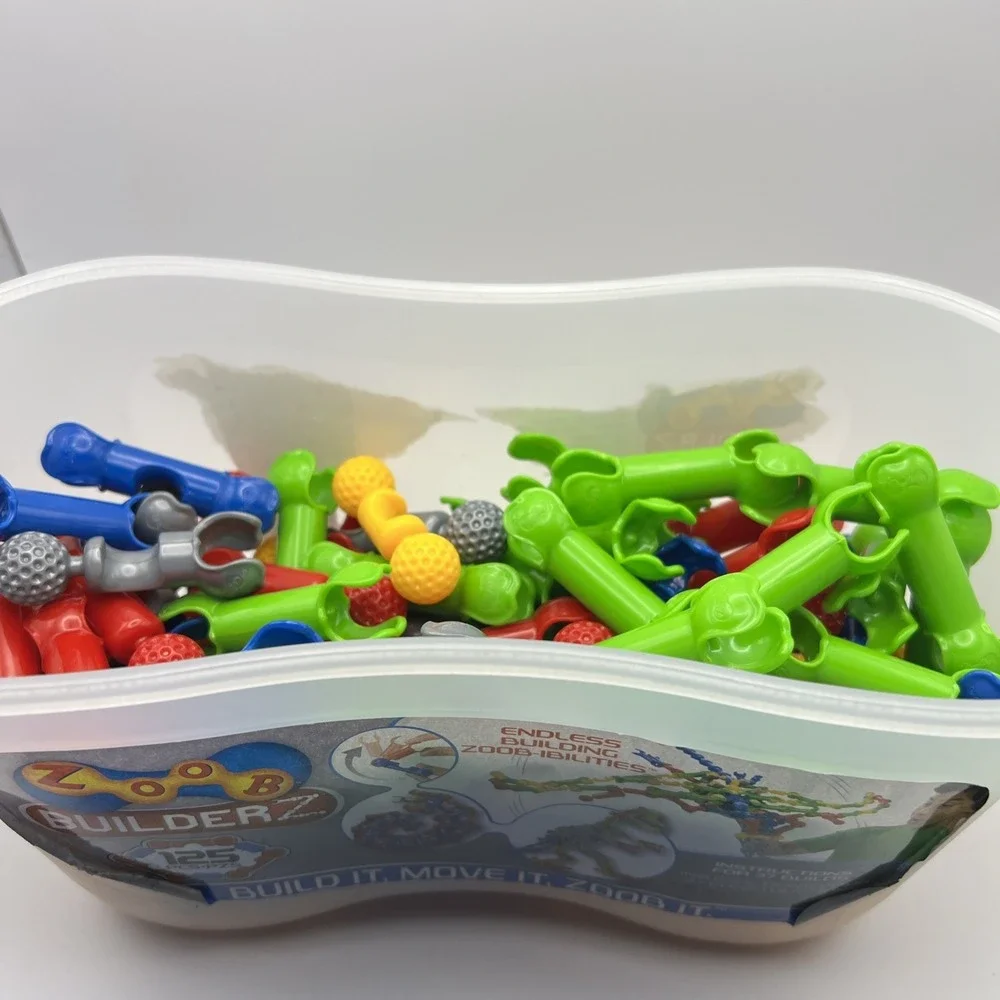 ZOOB BuilderZ Snap-Together Toy Building Set & Storage Box 114 piece set